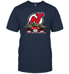 New Jersey Devils Star Wars Logo Baby Yoda Men's T-Shirt - PrimaryTee