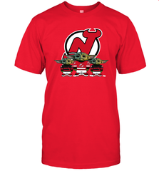New Jersey Devils Star Wars Logo Baby Yoda Men's T-Shirt - PrimaryTee