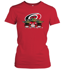 Carolina Hurricanes Star Wars Logo Baby Yoda Women's T-Shirt - PrimaryTee