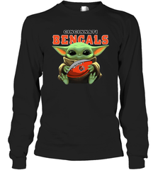 Baby Yoda Loves The Cincinnati Bengals Star Wars NFL Shirts Long Sleeve T-Shirt - PrimaryTee