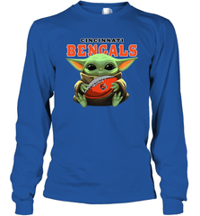 Baby Yoda Loves The Cincinnati Bengals Star Wars NFL Shirts Long Sleeve T-Shirt - PrimaryTee