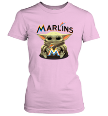 Baby Yoda Hugs The Miami Marlins Shirts Women's T-Shirt - PrimaryTee