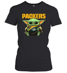 Baby Yoda Loves The Green Bay Packers Star Wars NFL Shirts Women's T-Shirt - PrimaryTee