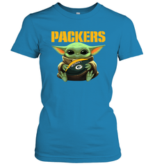Baby Yoda Loves The Green Bay Packers Star Wars NFL Shirts Women's T-Shirt - PrimaryTee