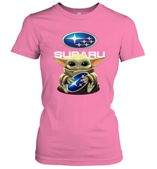 Baby Yoda Hugs The Subaru Car Logo Star Wars Shirts Women's T-Shirt - PrimaryTee