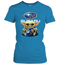 Baby Yoda Hugs The Subaru Car Logo Star Wars Shirts Women's T-Shirt - PrimaryTee