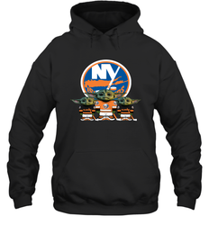 New York Islanders Star Wars Logo Baby Yoda Hoodie - PrimaryTee