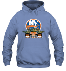 New York Islanders Star Wars Logo Baby Yoda Hoodie - PrimaryTee