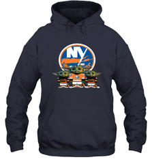 New York Islanders Star Wars Logo Baby Yoda Hoodie - PrimaryTee
