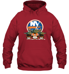 New York Islanders Star Wars Logo Baby Yoda Hoodie - PrimaryTee