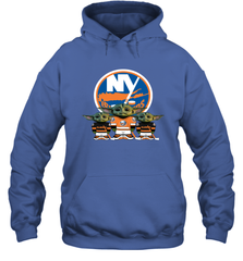 New York Islanders Star Wars Logo Baby Yoda Hoodie - PrimaryTee