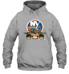 New York Islanders Star Wars Logo Baby Yoda Hoodie - PrimaryTee