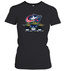 Columbus Blue Jackets Star Wars Logo Baby Yoda Women's T-Shirt - PrimaryTee