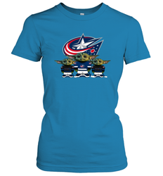 Columbus Blue Jackets Star Wars Logo Baby Yoda Women's T-Shirt - PrimaryTee