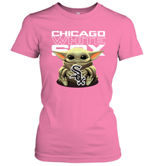 Baby Yoda Hugs The Chicago White Sox Shirts Women's T-Shirt - PrimaryTee