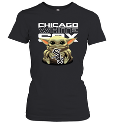 Baby Yoda Hugs The Chicago White Sox Shirts Women's T-Shirt - PrimaryTee