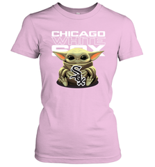 Baby Yoda Hugs The Chicago White Sox Shirts Women's T-Shirt - PrimaryTee