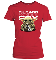 Baby Yoda Hugs The Chicago White Sox Shirts Women's T-Shirt - PrimaryTee