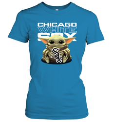 Baby Yoda Hugs The Chicago White Sox Shirts Women's T-Shirt - PrimaryTee
