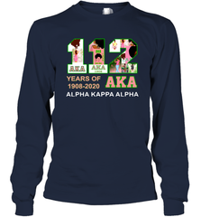 112 Years of Aka Alpha Kappa Alpha 1908 2020 Shirt Long Sleeve T-Shirt - PrimaryTee