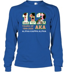 112 Years of Aka Alpha Kappa Alpha 1908 2020 Shirt Long Sleeve T-Shirt - PrimaryTee