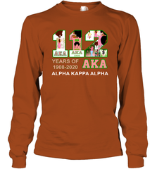 112 Years of Aka Alpha Kappa Alpha 1908 2020 Shirt Long Sleeve T-Shirt - PrimaryTee