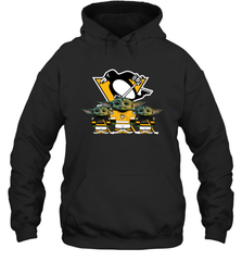 Pittsburgh Penguins Star Wars Logo Baby Yoda Hoodie - PrimaryTee
