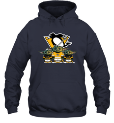 Pittsburgh Penguins Star Wars Logo Baby Yoda Hoodie - PrimaryTee