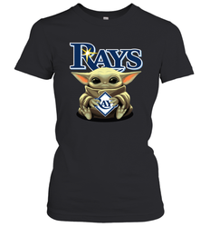 Baby Yoda Hugs The Tampa Bay Rays Shirts Women's T-Shirt - PrimaryTee