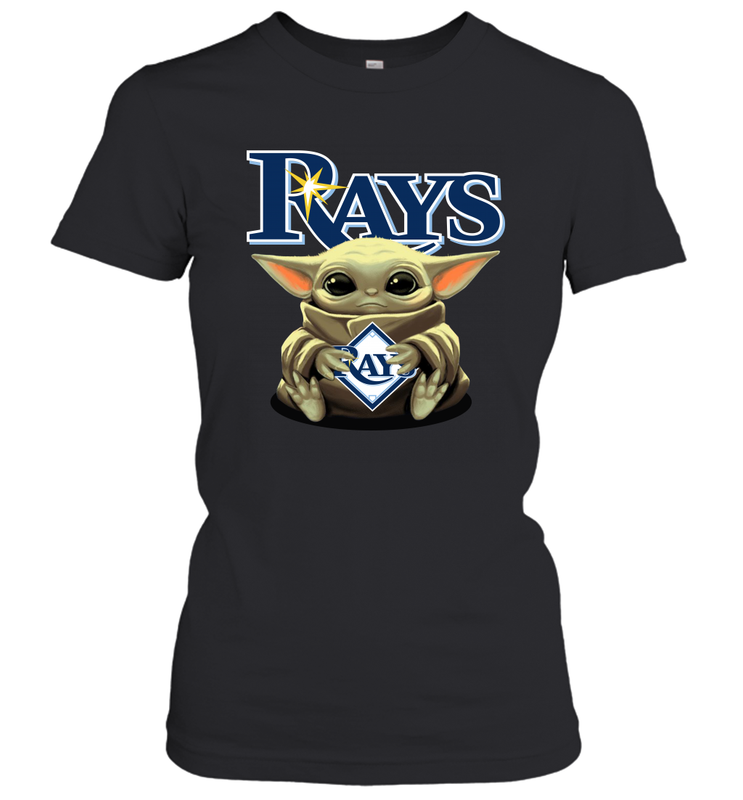 Baby Yoda Hugs The Tampa Bay Rays Shirts Women's T-Shirt - PrimaryTee