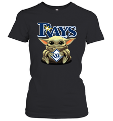 Baby Yoda Hugs The Tampa Bay Rays Shirts Women's T-Shirt - PrimaryTee