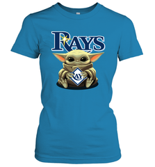 Baby Yoda Hugs The Tampa Bay Rays Shirts Women's T-Shirt - PrimaryTee