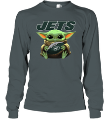 Baby Yoda Loves The New York Jets Star Wars NFL Shirts Long Sleeve T-Shirt - PrimaryTee