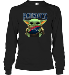 Baby Yoda Loves The New England Patriots Star Wars NFL Shirts Long Sleeve T-Shirt - PrimaryTee
