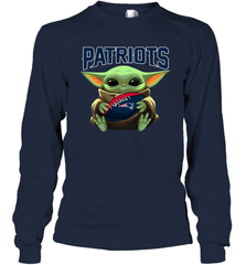 Baby Yoda Loves The New England Patriots Star Wars NFL Shirts Long Sleeve T-Shirt - PrimaryTee