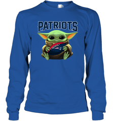 Baby Yoda Loves The New England Patriots Star Wars NFL Shirts Long Sleeve T-Shirt - PrimaryTee