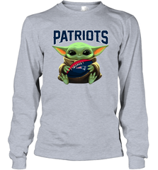 Baby Yoda Loves The New England Patriots Star Wars NFL Shirts Long Sleeve T-Shirt - PrimaryTee