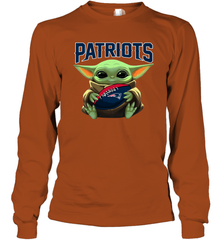 Baby Yoda Loves The New England Patriots Star Wars NFL Shirts Long Sleeve T-Shirt - PrimaryTee