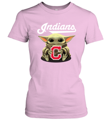 Baby Yoda Hugs The Cleveland Indians Shirts Women's T-Shirt - PrimaryTee