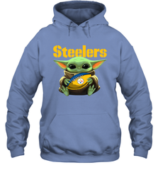 Baby Yoda Loves The Pittsburgh Steelers Star Wars NFL Shirts Hoodie - PrimaryTee