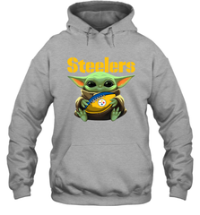 Baby Yoda Loves The Pittsburgh Steelers Star Wars NFL Shirts Hoodie - PrimaryTee