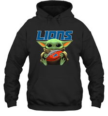 Baby Yoda Loves The Detroit Lions Star Wars NFL Shirts Hoodie - PrimaryTee