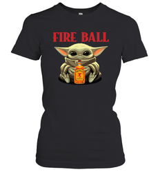 Baby Yoda Hugs Fireball Bottle Star Wars Shirts Women's T-Shirt - PrimaryTee