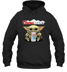 Baby Yoda Hugs Coors Light Beer Star Wars Shirts Hoodie - PrimaryTee