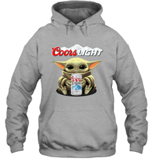 Baby Yoda Hugs Coors Light Beer Star Wars Shirts Hoodie - PrimaryTee
