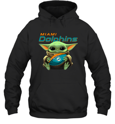 Baby Yoda Loves The Miami Dolphins Star Wars NFL Shirts Hoodie - PrimaryTee