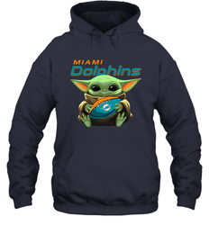 Baby Yoda Loves The Miami Dolphins Star Wars NFL Shirts Hoodie - PrimaryTee