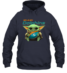 Baby Yoda Loves The Miami Dolphins Star Wars NFL Shirts Hoodie - PrimaryTee