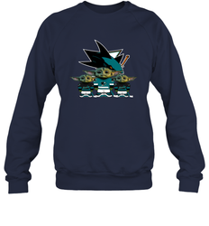 San Jose Sharks Star Wars Logo Baby Yoda Sweatshirt - PrimaryTee