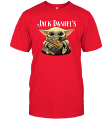 Baby Yoda Hugs Jack Daniel's Bottle Star Wars Shirts Men's T-Shirt - PrimaryTee